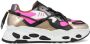 Dwrs Dames Sneakers Saturnus Neon pink black Multi - Thumbnail 3