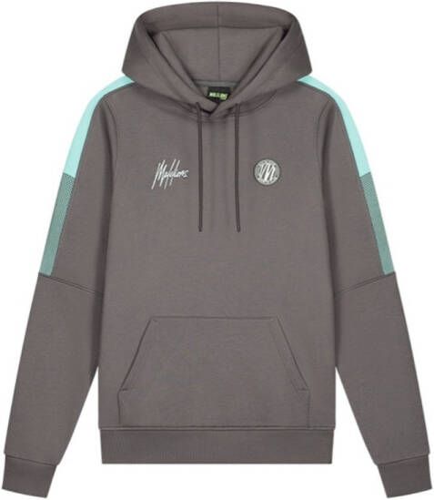 Malelions Sport Transfer Hoodie MS1-AW23-15-205 Grijs Mint Groen