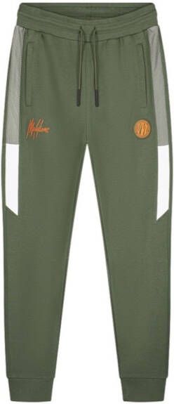 Malelions Sport Transfer Trackpants MS1-AW23-17-415 Groen Oranje