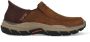 Skechers Bruin Leren Textiel Instapper met Comfortabel Voetbed Brown Heren - Thumbnail 6