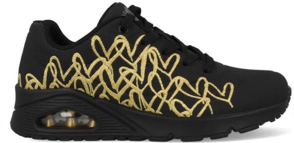 Skechers Uno Golden Heart 177975 BKGD Zwart