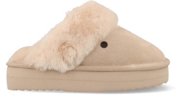 Warmbat Pantoffels Flurry Plateau FLS371054 Beige