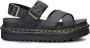 Dr. Martens DVOSS II BLACK HYDRO LEATHER Platte sandalenDames Sandalen Zwart - Thumbnail 3