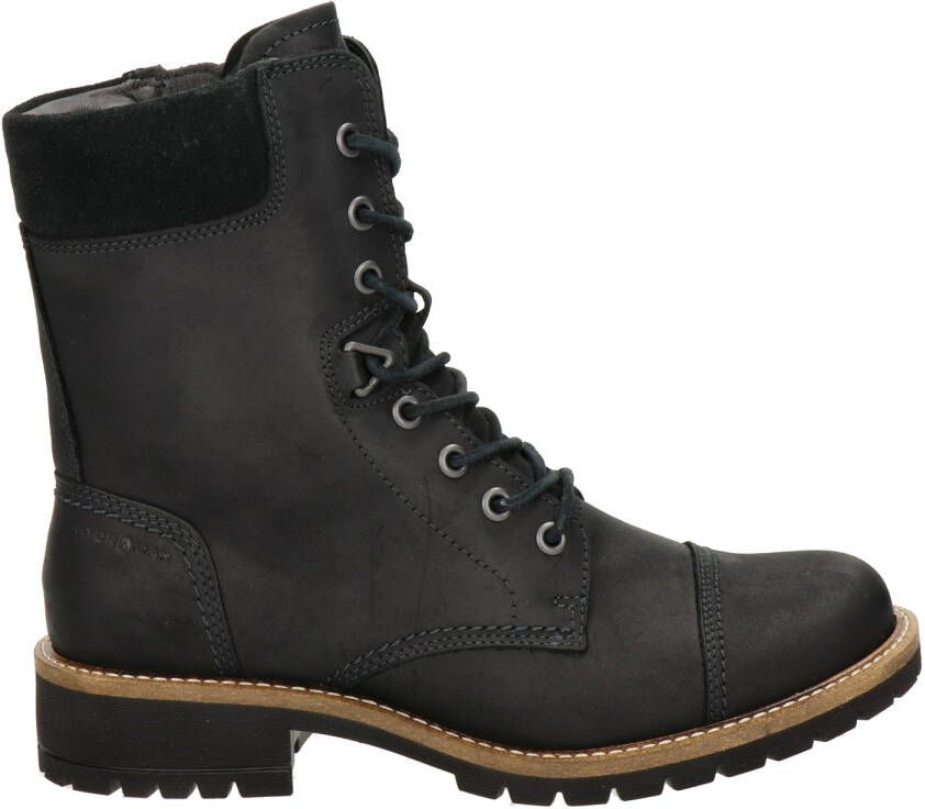 Ecco Elaine nubuck veterboots zwart zwart