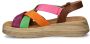 Gabor leren sandalen roze oranje groen - Thumbnail 6