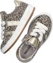 Nelson Kids suède sneakers met panterprint beige zwart - Thumbnail 4