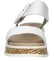 Rieker Witte leren sandaal met print White Dames - Thumbnail 55