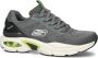 Skechers Skech-Air Ventura 232655-CCLM Mannen Grijs Sneakers Sportschoenen - Thumbnail 4