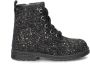 Nelson Kids leren veterboots met glitters zwart Meisjes Leer Effen 25 - Thumbnail 2