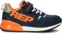 Replay Shoot Jr suède sneakers blauw oranje Jongens Suede Meerkleurig 36 - Thumbnail 3