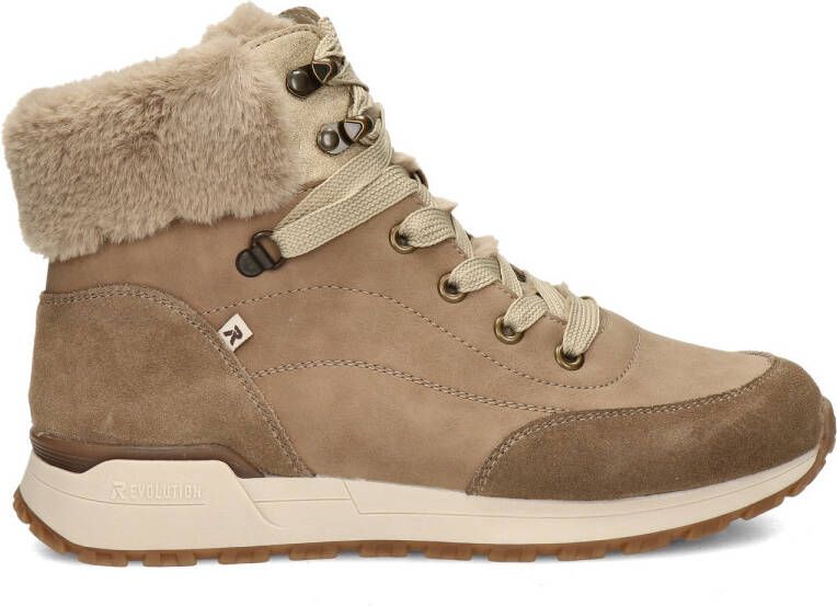 Rieker gevoerde sneakers beige