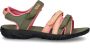 Teva Tirra sandalen olijfroen zalm Groen Meisjes Textiel Meerkleurig 38 39 - Thumbnail 5