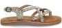 VINGINO Coco leren sandalen met dierenprint wit zwart Meisjes Leer Dierenprint 32 - Thumbnail 5