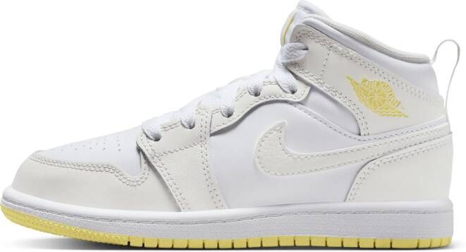 Jordan 1 Mid Kleuterschoenen Wit