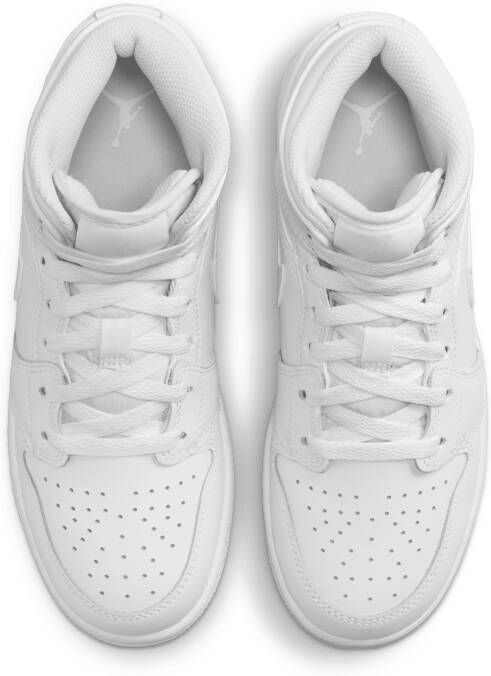 Jordan Air 1 Mid (gs) Basketball Schoenen white white white maat: 38.5 beschikbare maaten:36.5 37.5 38.5 40 - Foto 6