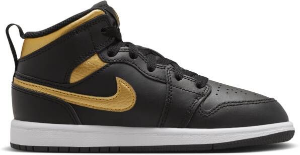 Jordan 1 Mid Kleuterschoenen Zwart