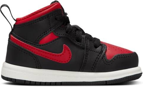 Jordan 1 Mid Schoenen voor baby's peuters Zwart