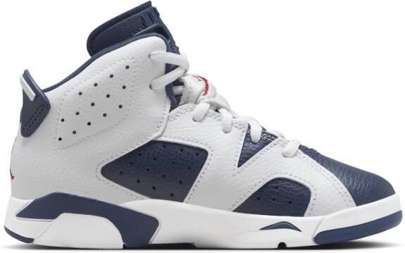 Jordan 6 Retro 'White and Midnight Navy' kleuterschoenen Wit