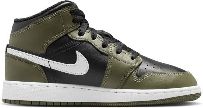 Jordan Air 1 Mid Kinderschoenen Zwart