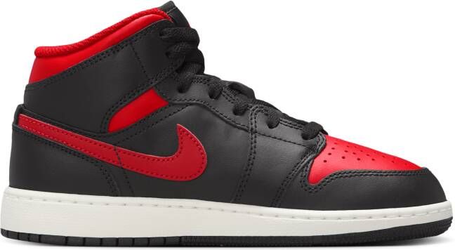 Jordan Air 1 Mid Kinderschoenen Zwart