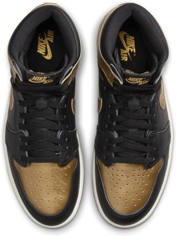 Jordan Air 1 Retro High OG 'Black and Gold' herenschoenen Zwart