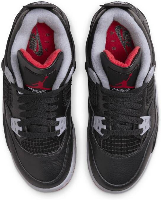 Jordan Air 4 'Retro 'Bred Reimagined' kinderschoenen Zwart