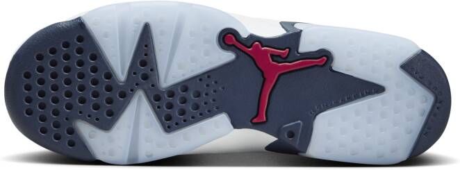 Jordan Air 6 Retro 'White and Midnight Navy' kinderschoenen Wit