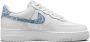 Nike Air Force 1 Low '07 Essential White Worn Blue Paisley (W) DH4406 - Thumbnail 6