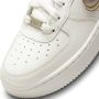 Nike Air Force 1 LV8 Double Swoosh Silver Gold Blanc - Thumbnail 4