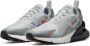 Nike Air Max 270 React sneakers lichtgrijs grijs rood - Thumbnail 4