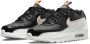 Nike Air Max 90 Leather SE GS Sneakers Schoenen Leer Zwart-Wit DJ0414 - Thumbnail 5