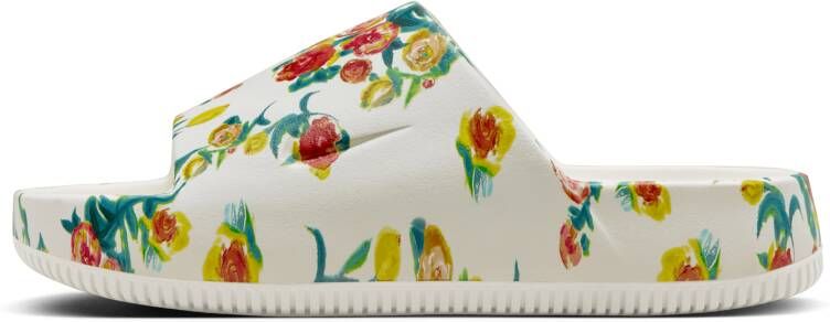 Nike Calm Printed slippers voor dames Wit