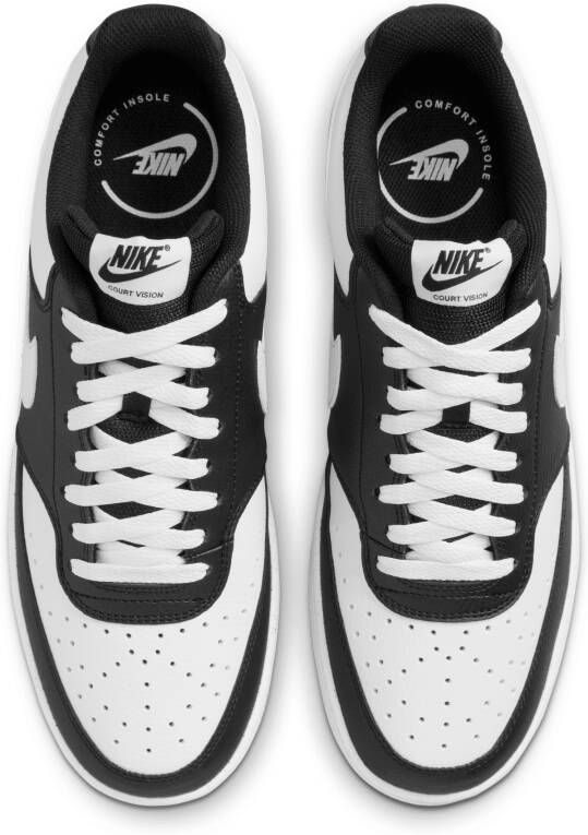 Nike Zwart Wit Lage Court Vision Sneakers Black Heren - Foto 4