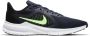 Nike Downshifter 10 hardloopschoenen donkerblauw limegroen zwart - Thumbnail 7