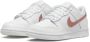 Nike Dunk Low (GS) White Pink Bronze Swoosh DH9765-100 roze sneakers - Thumbnail 4