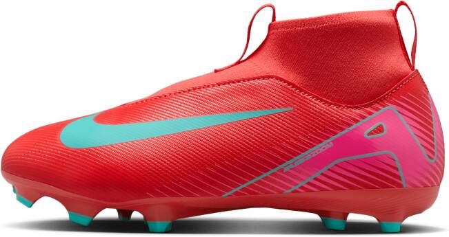 Nike Jr. Mercurial Superfly 10 Academy high-top voetbalschoenen voor kleuters kids (meerdere ondergronden) Rood