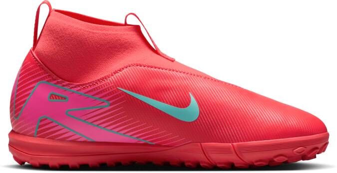 Nike Jr. Mercurial Superfly 10 Academy high top voetbalschoenen voor kleuters kids (turf) Rood