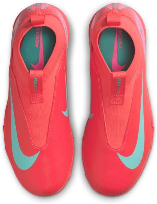 Nike Jr. Mercurial Superfly 10 Academy high top voetbalschoenen voor kleuters kids (turf) Rood