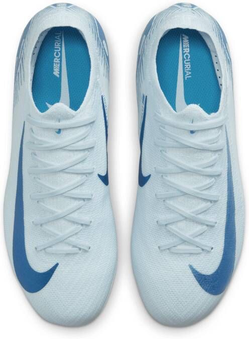 Nike Jr. Mercurial Vapor 16 Pro low-top voetbalschoenen voor kleuters kids (stevige ondergrond) Blauw