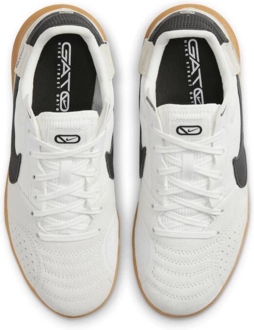 Nike Jr. Streetgato low top voetbalschoenen voor kleuters kids Wit