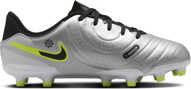 Nike Jr. Tiempo Legend 10 Academy low-top voetbalschoenen voor kleuters kids (meerdere ondergronden) Grijs