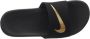 Nike Kawa Younger Older Kids' Slide Black Metallic Gold Kind Black Metallic Gold - Thumbnail 2