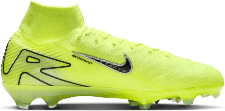 Nike Mercurial Superfly 10 Elite high top voetbalschoenen (stevige ondergrond) Geel