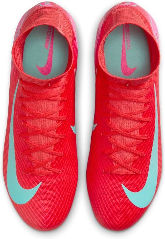 Nike Mercurial Superfly 10 Pro high-top voetbalschoenen (stevige ondergrond) Rood