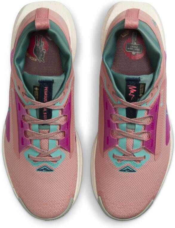 Nike Pegasus Trail 5 GORE-TEX waterdichte trailrunningschoenen voor dames Roze