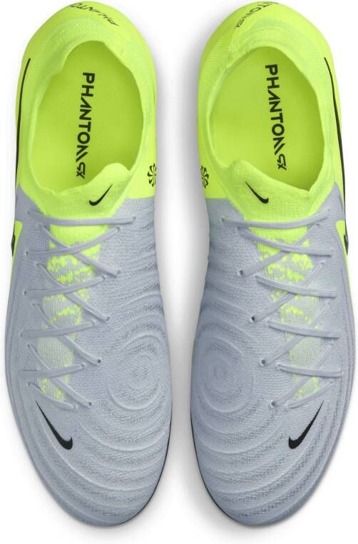 Nike Phantom GX 2 Pro low-top voetbalschoenen (stevige ondergrond) Grijs