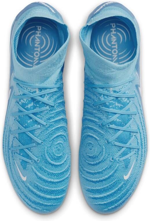 Nike Phantom Luna 2 Elite high-top voetbalschoenen (kunstgras) Blauw