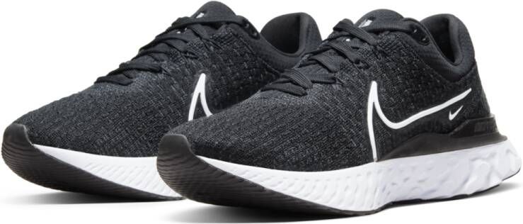 Nike React Infinity Run Flyknit 3 Hardloopschoenen voor dames (straat) Zwart