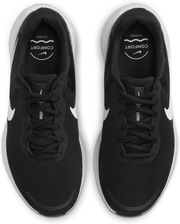 Nike Revolution 7 hardloopschoenen voor heren (extra breed straat) Zwart