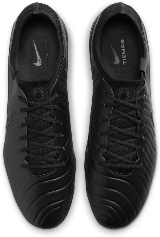 Nike Tiempo Legend 10 Elite low top voetbalschoenen (stevige ondergrond) Zwart